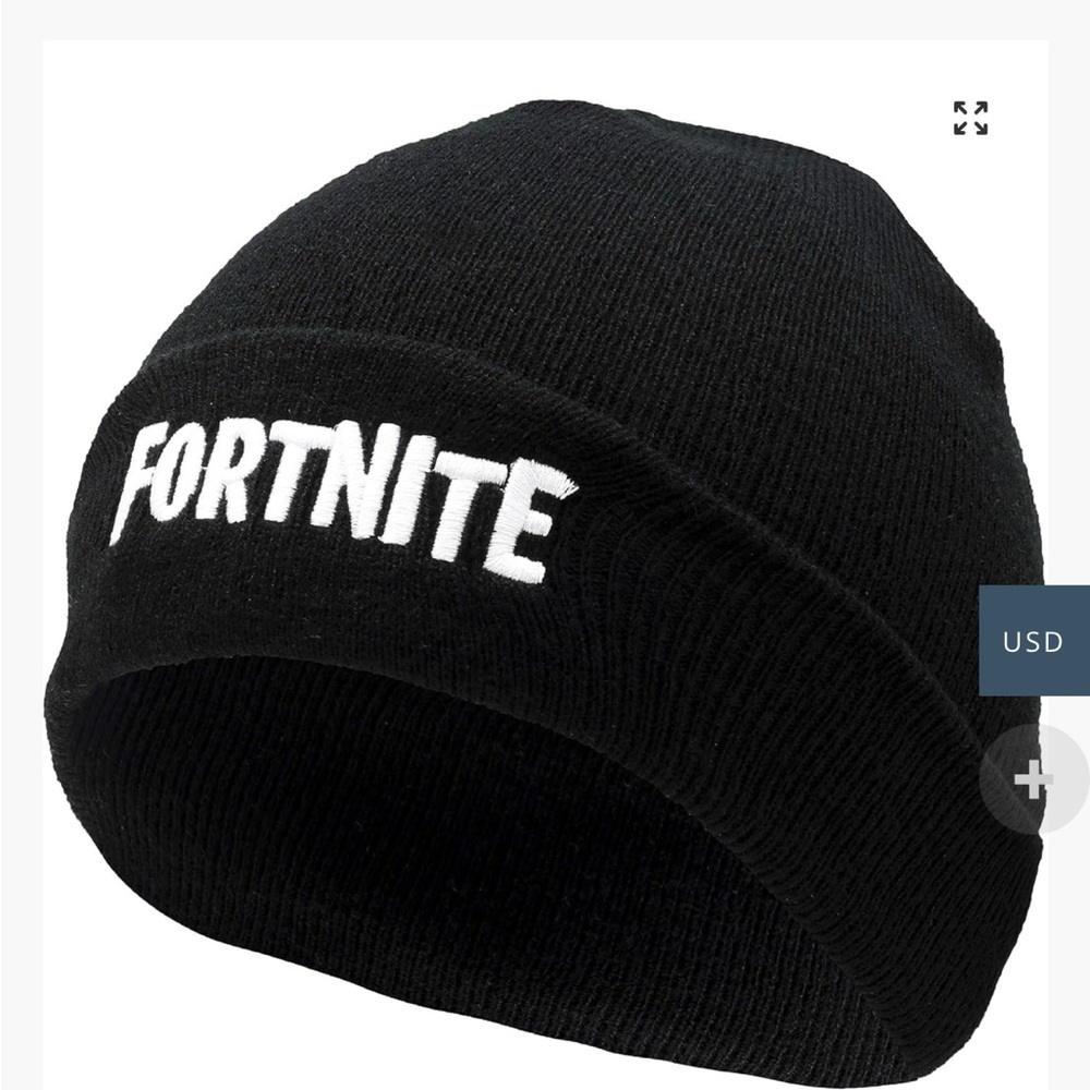 FORTNITE EMBROIDERED LOGO KNIT BEANIE HAT